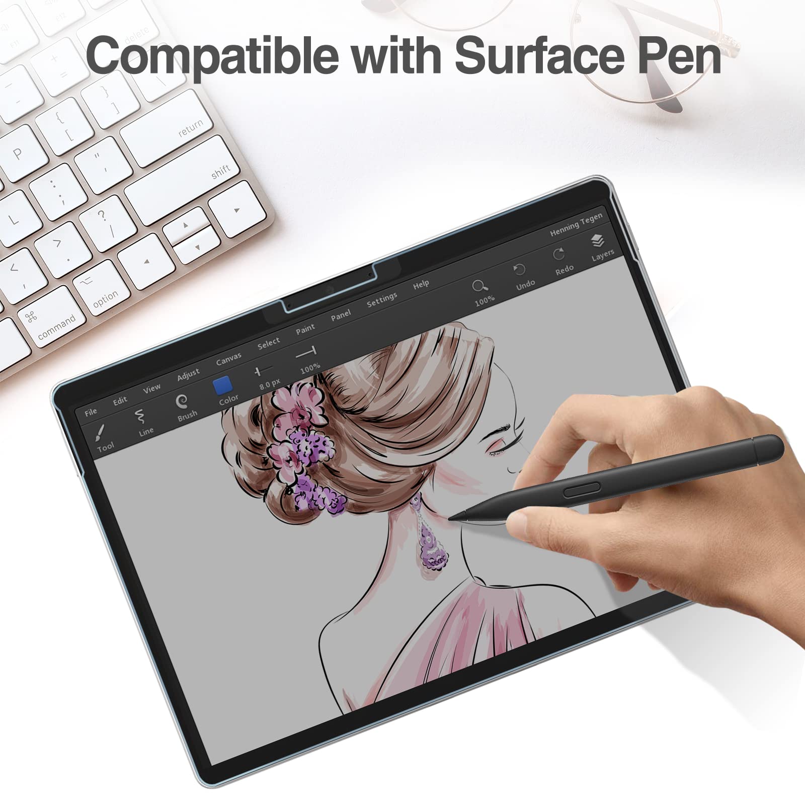 Amazon.co.jp: ProCase Surface Pro 8 フィルム 覗き見防止 Surface